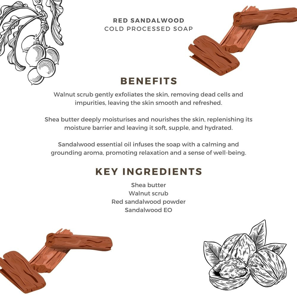 Red Sandalwood | Premium Cold Processed Soap