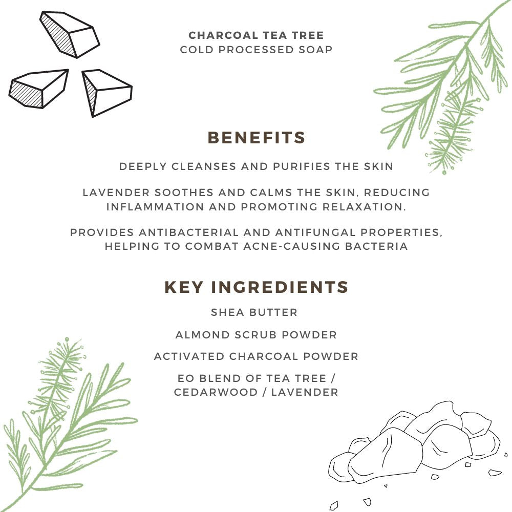 Charcoal Tea Tree | Cold Processed Soap