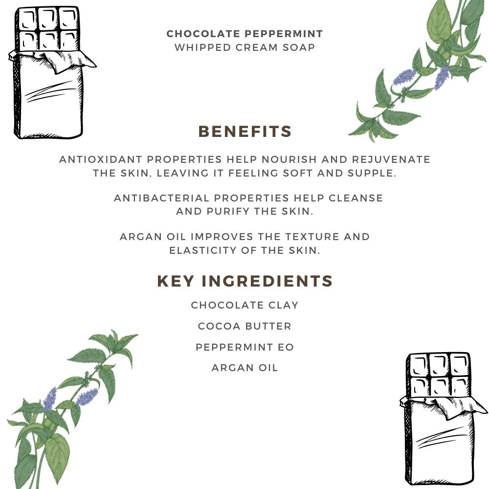 Chocolate Peppermint | Whipped Cream Soap