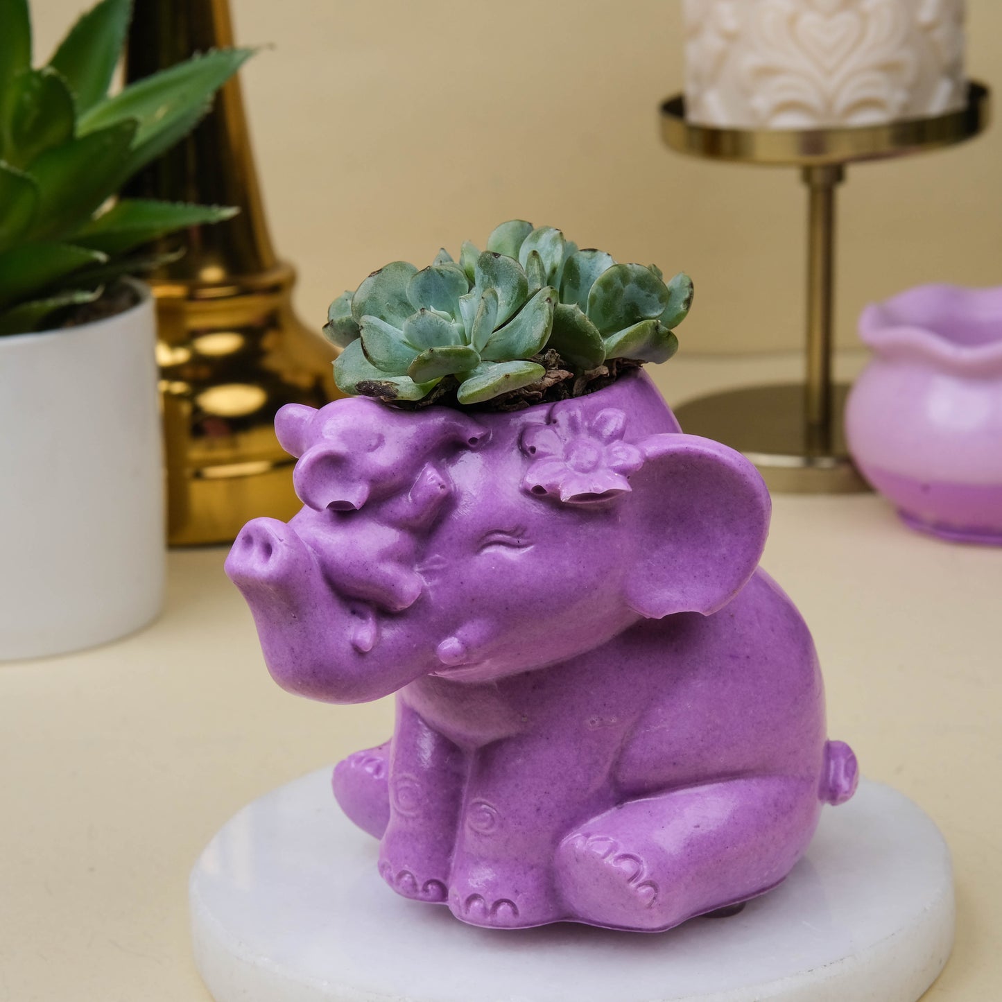 Elephant | Jesmonite Flower Pot