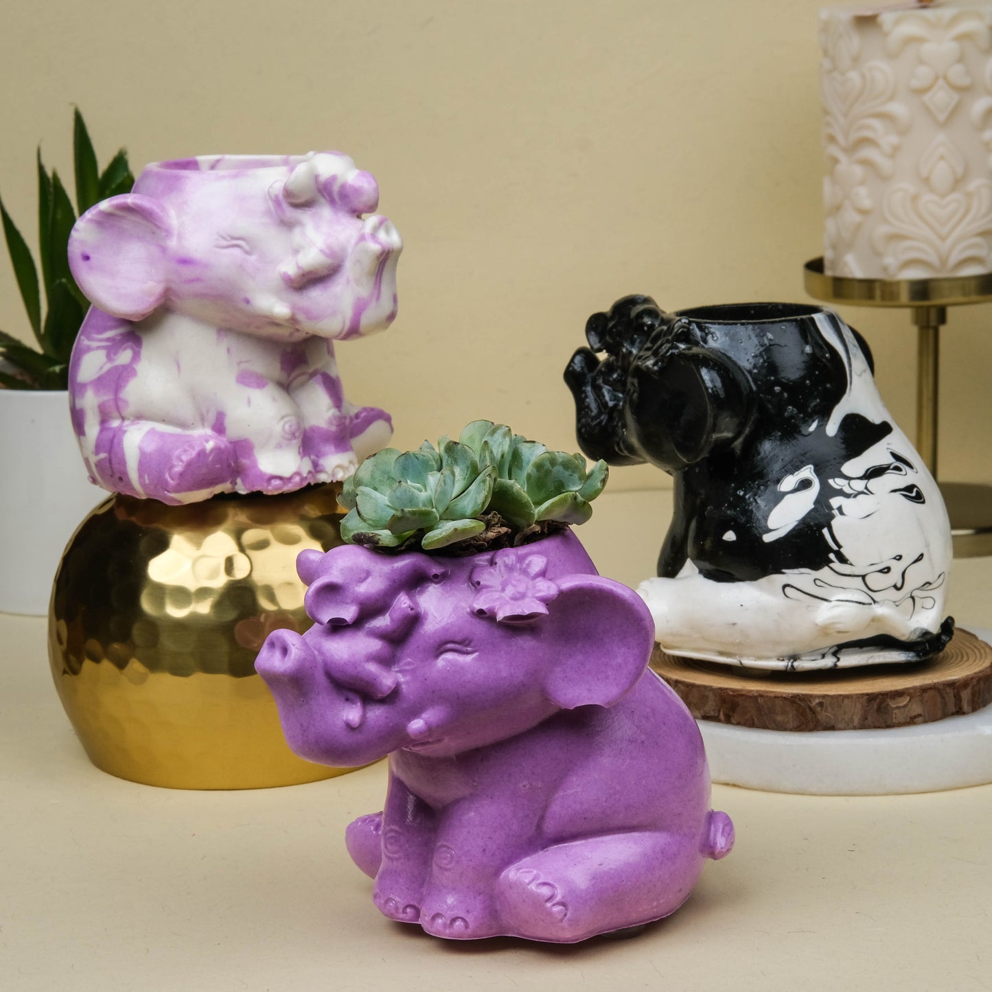 Elephant | Jesmonite Flower Pot