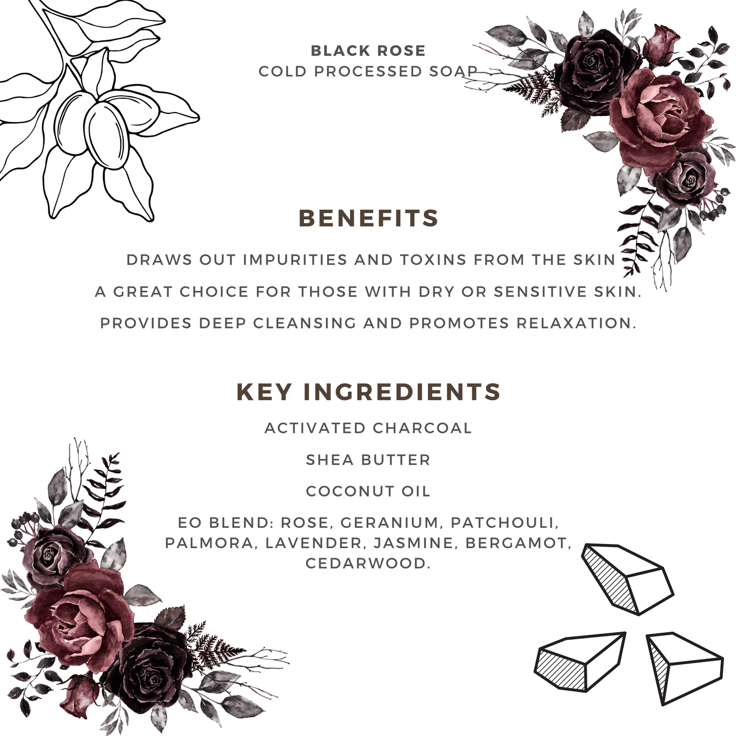 Black Rose | Premium Cold Processed Soap