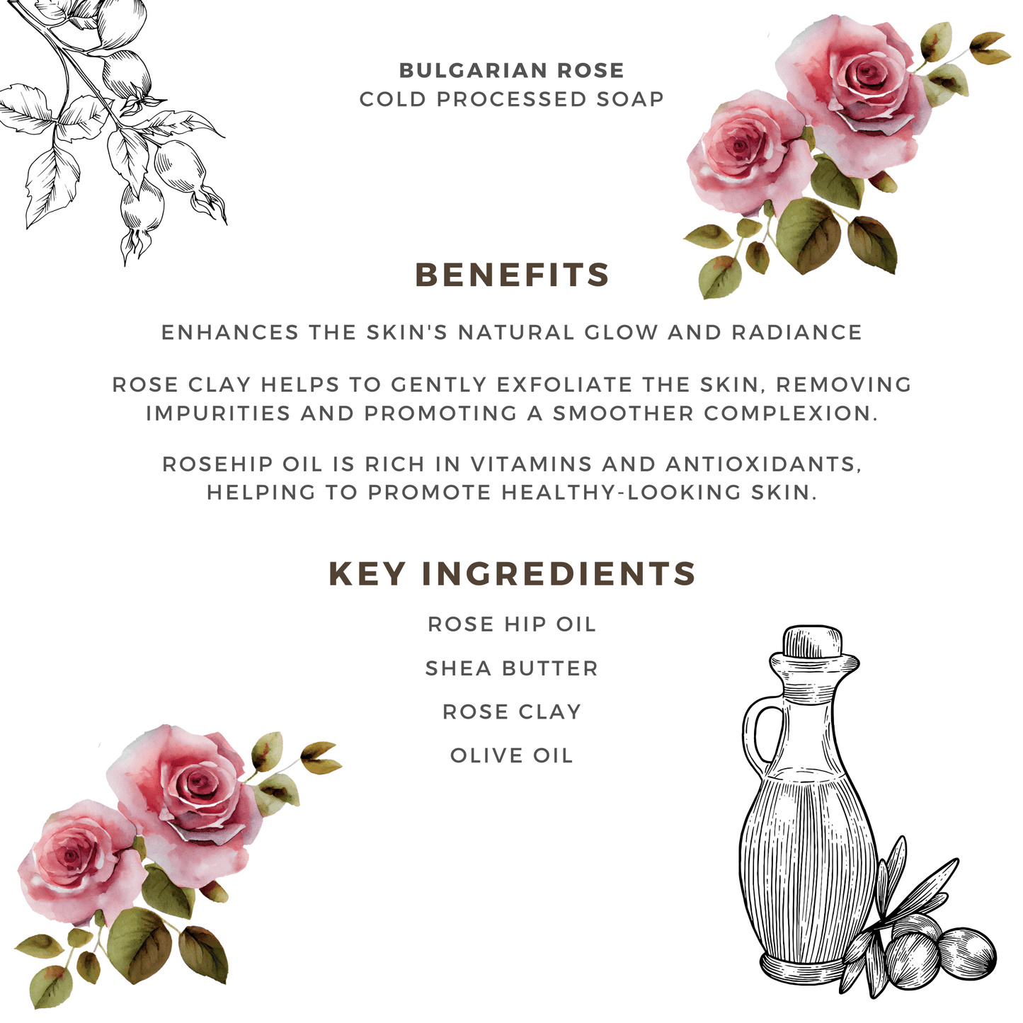 Bulgarian Rose | Premium Cold Processed Soap