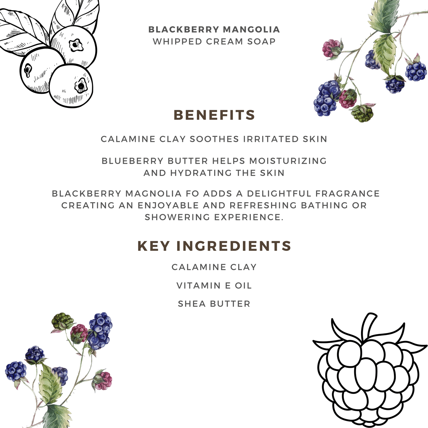 Blackberry Mangolia, Green Irish Tweed Whipped Cream Soap & Vanilla Mermaid Body Scrub