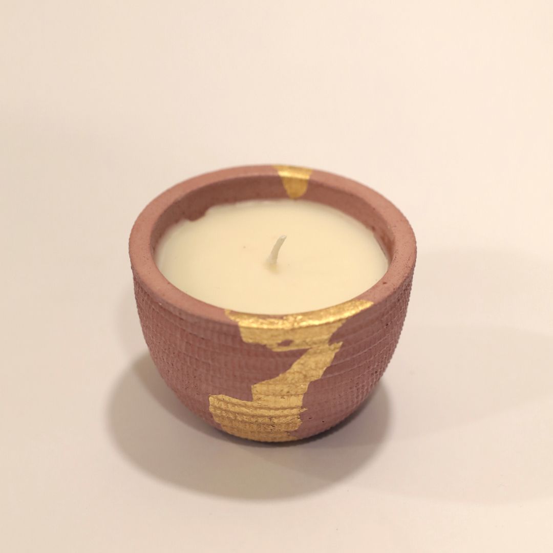 Pink Sand | Cement Pot Candle