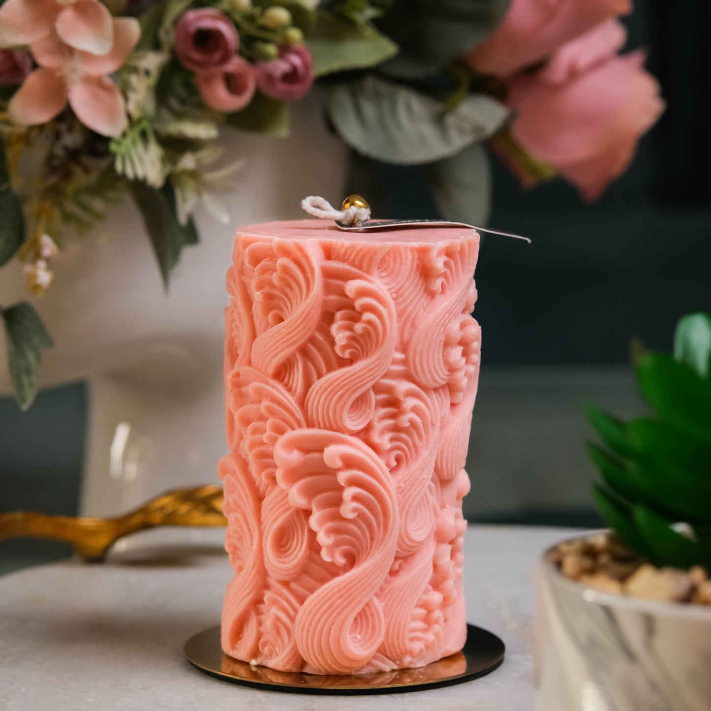 Big Waves | Sculpted Pillar Candle