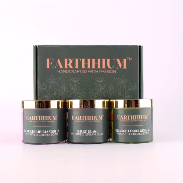 Orange Lemon ginger, Blackberry Magnolia & Berry Blast | Set of 3 Whipped Cream Soap